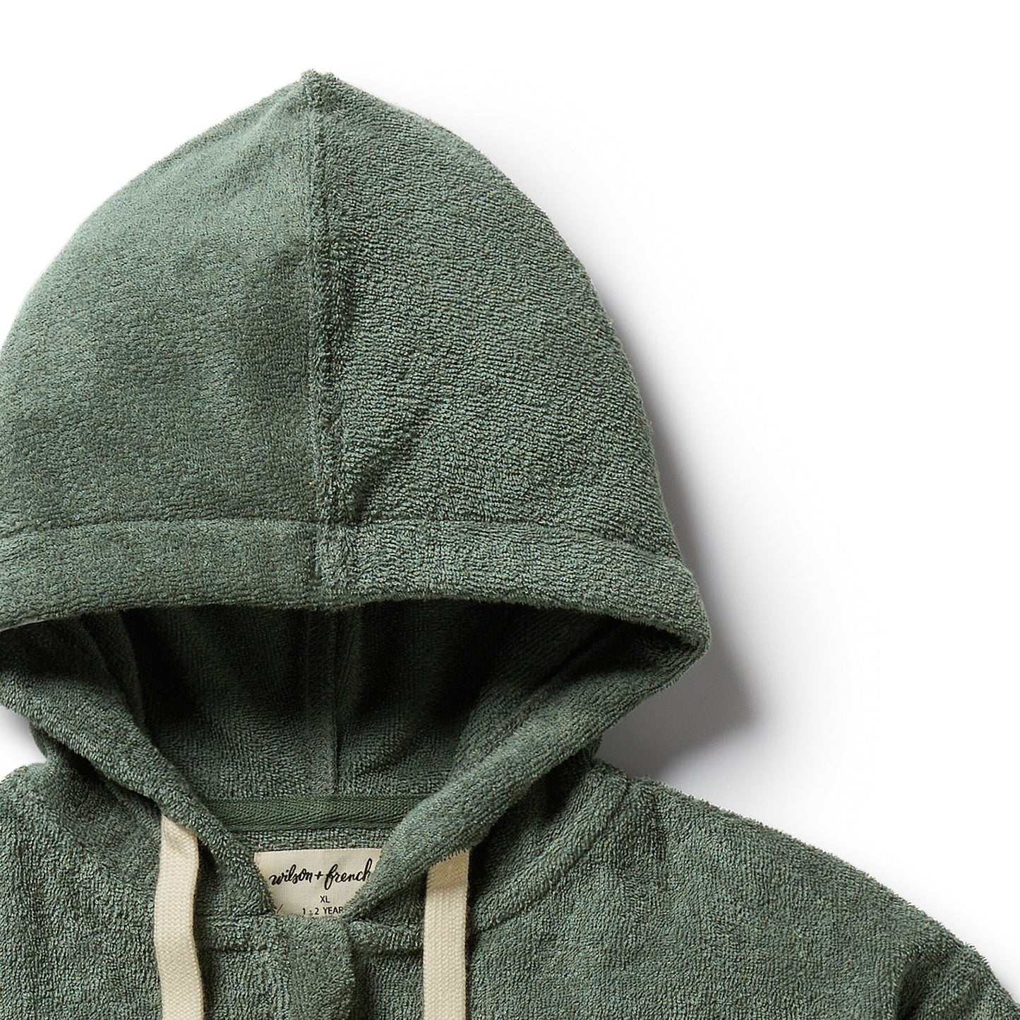 Wilson & Frenchy Organic Terry Hooded Towel Moss
