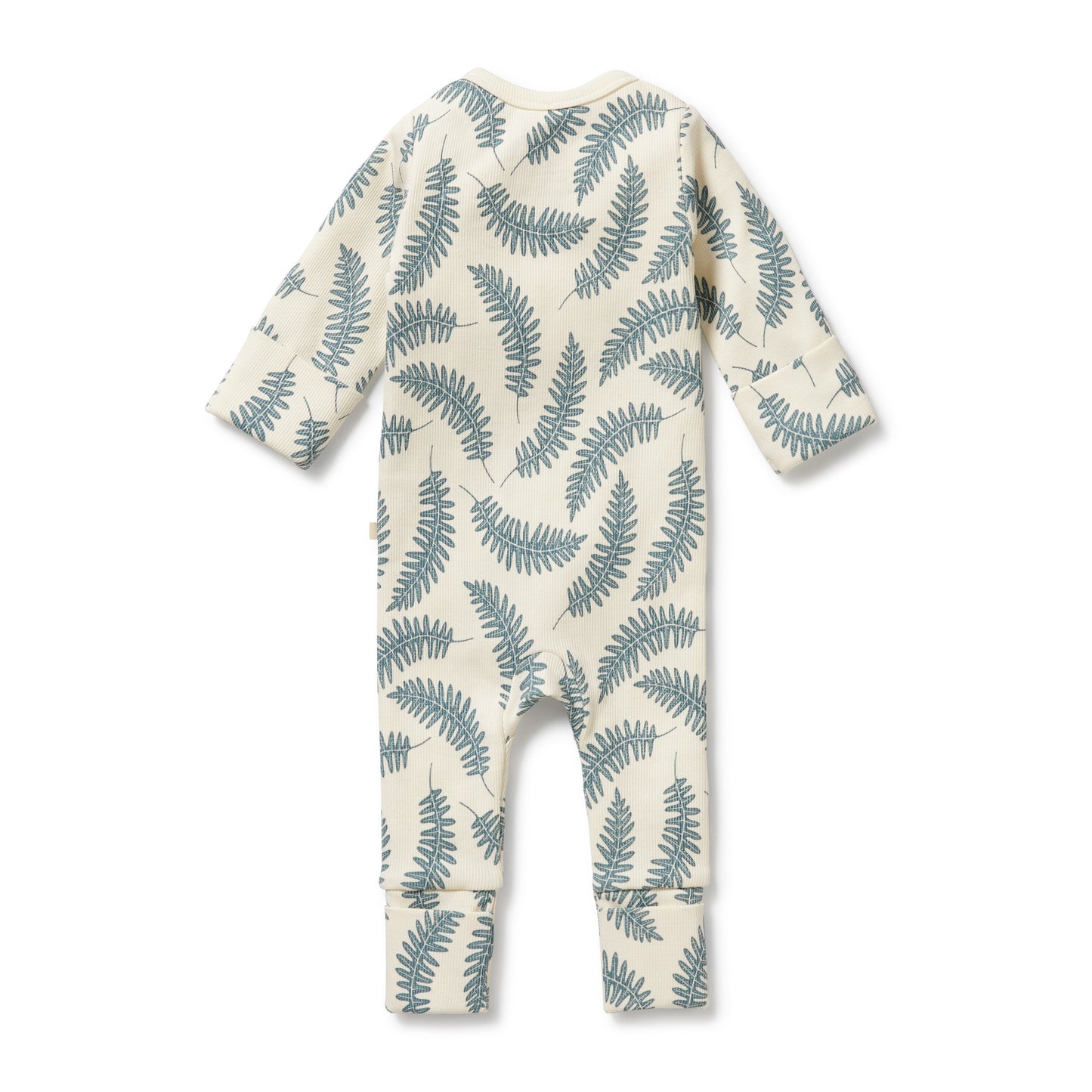 Wilson & Frenchy Organic Zipsuit with Feet Little Fronds
