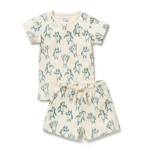 Wilson & Frenchy Organic Short Sleeved Pyjamas Yeti