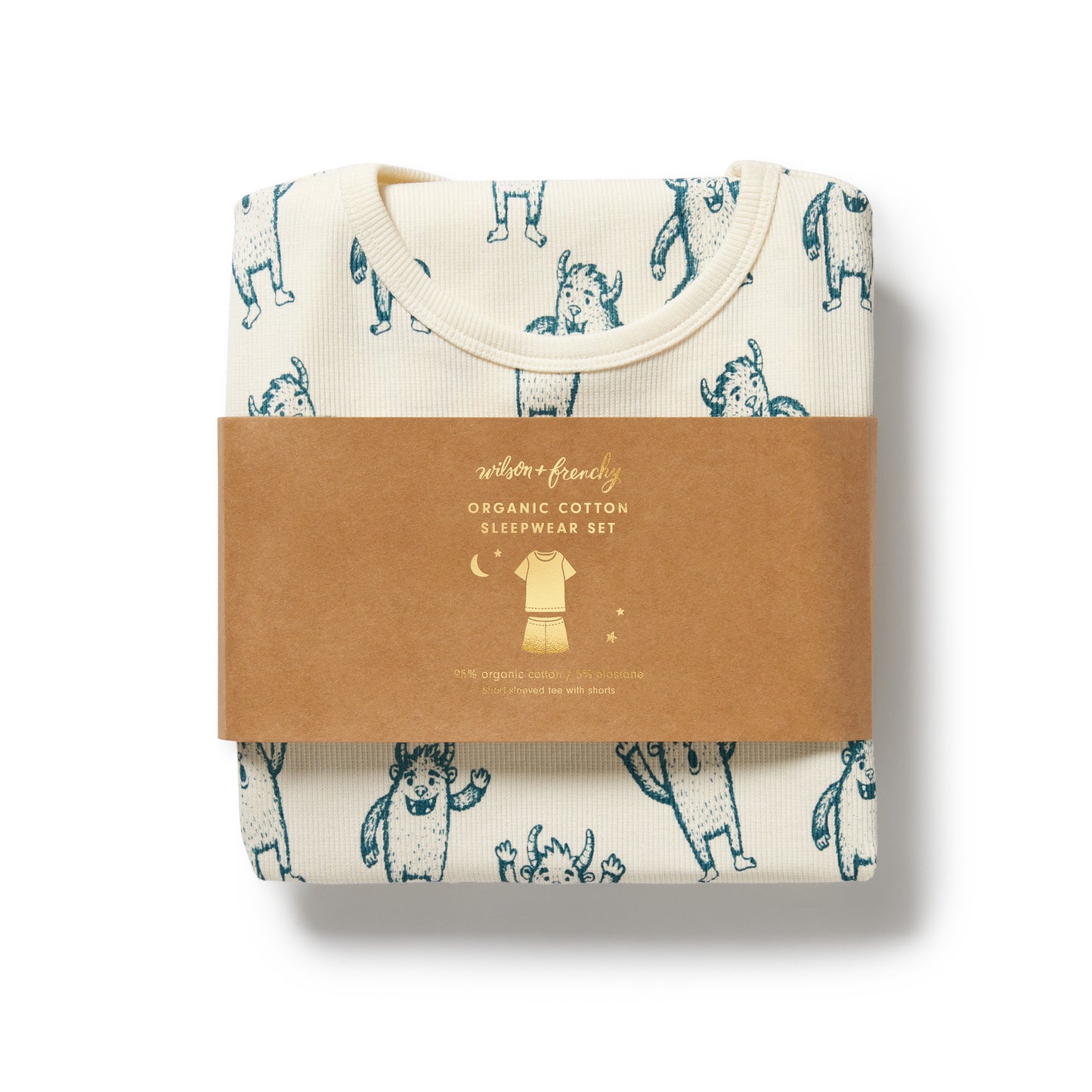 Wilson & Frenchy Organic Short Sleeved Pyjamas Yeti