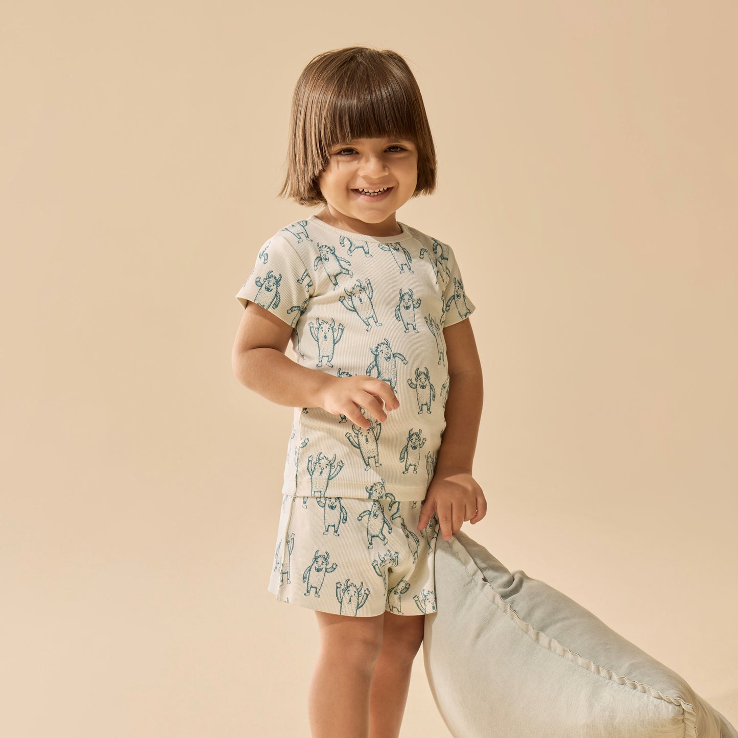 Wilson & Frenchy Organic Short Sleeved Pyjamas Yeti