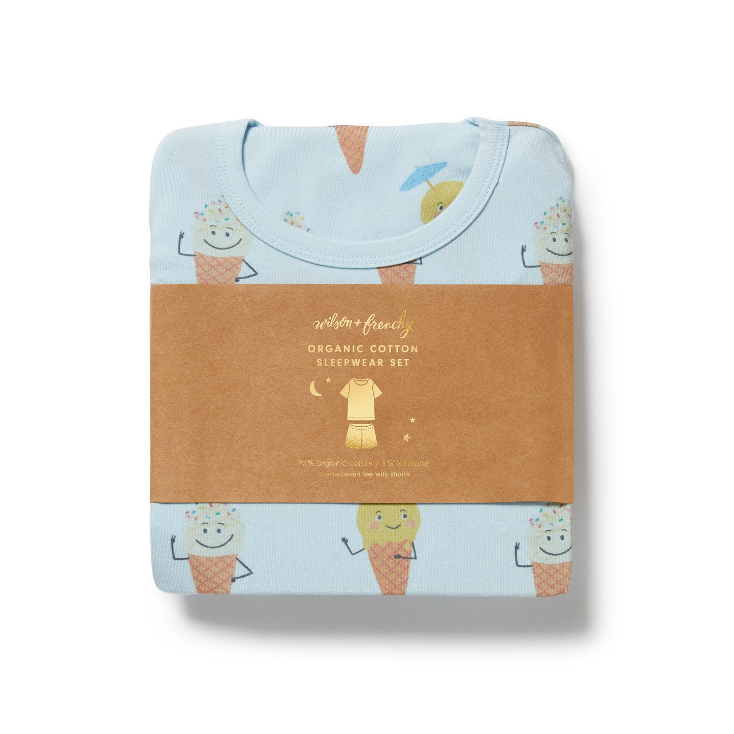 Wilson & Frenchy Organic Short Sleeved Pyjamas Frosty Friends
