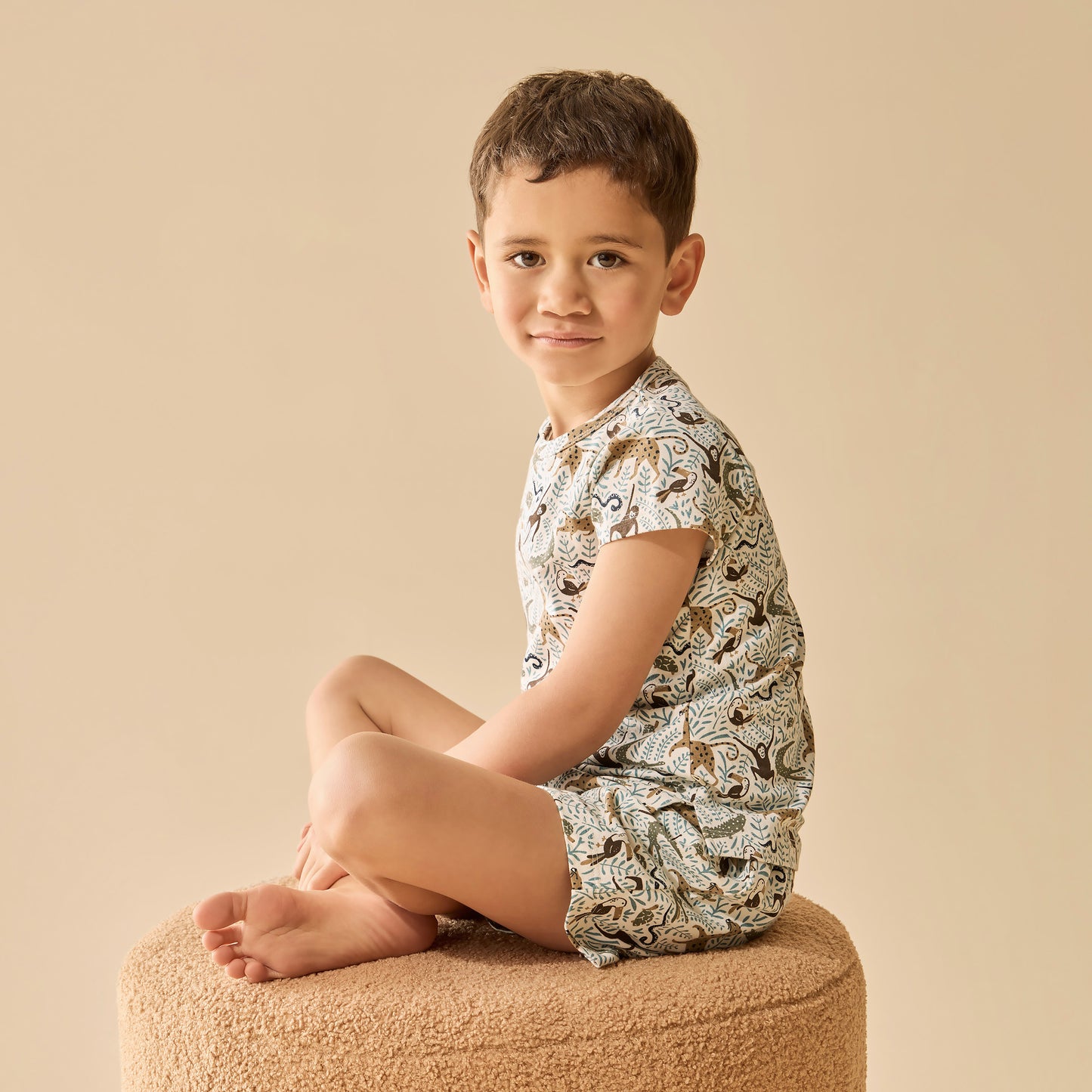 Wilson & Frenchy Organic Short Sleeved Pyjamas Mini Jungle