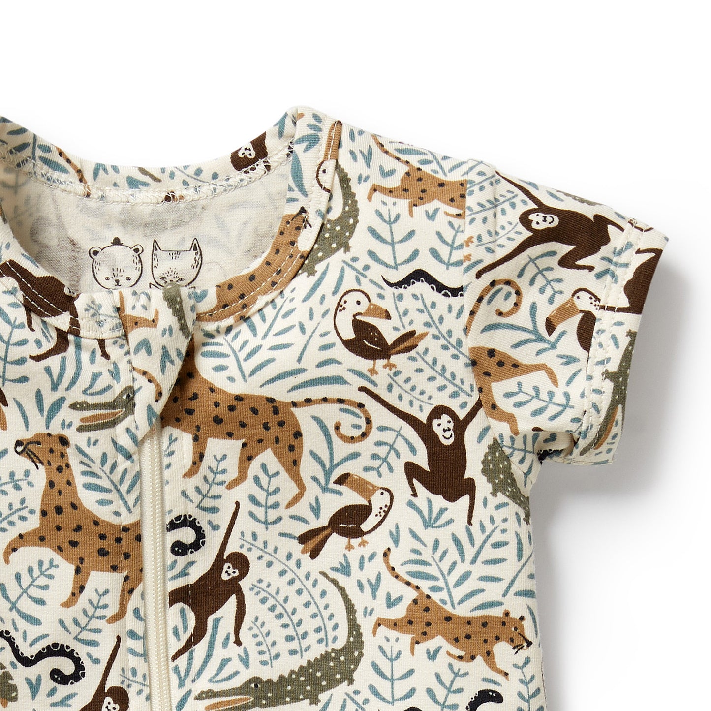 Wilson & Frenchy Organic Boyleg Zipsuit Mini Jungle
