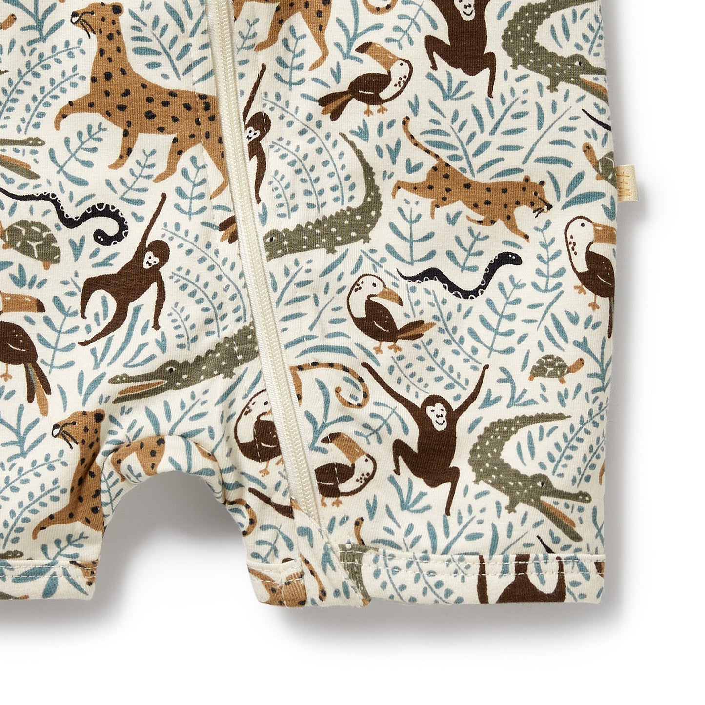 Wilson & Frenchy Organic Boyleg Zipsuit Mini Jungle