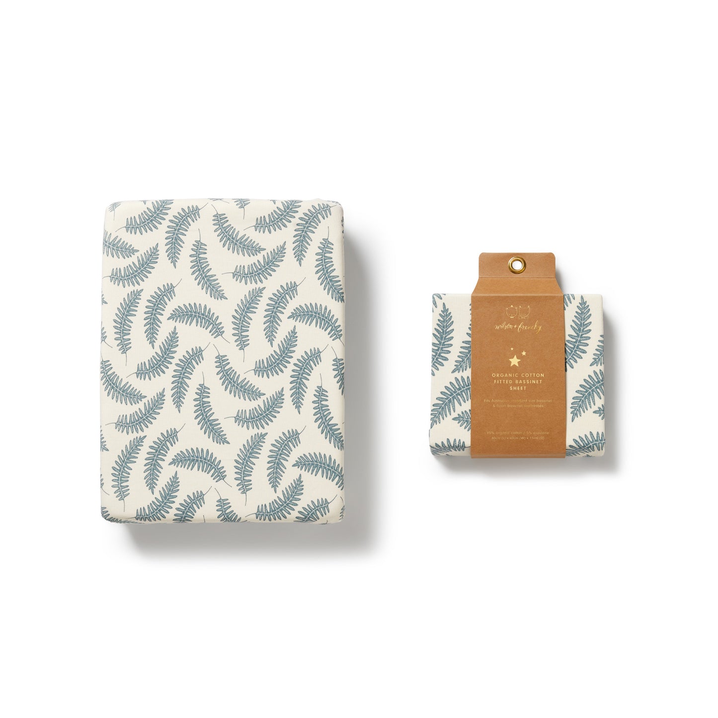 Wilson & Frenchy Organic Bassinet Sheet Little Fronds