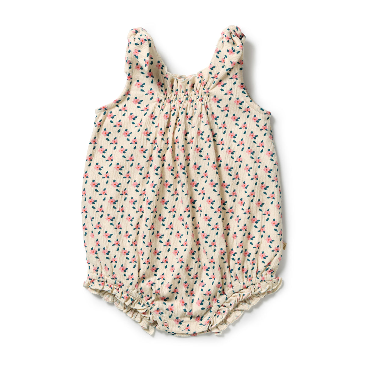 Wilson & Frenchy Organic Crinkle Tie Playsuit Little Blossom