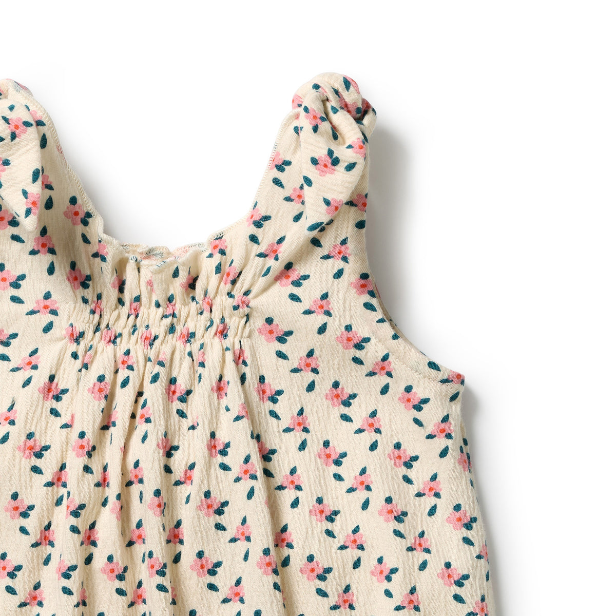 Wilson & Frenchy Organic Crinkle Tie Playsuit Little Blossom