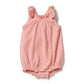 Wilson & Frenchy Organic Terry Tie Playsuit Petal Pink Check