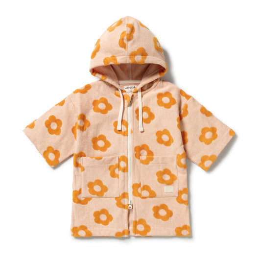 Wilson & Frenchy Organic Terry Hooded Towel Daisy Glow