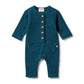 Wilson & Frenchy Organic Waffle Slouch Growsuit Legion Blue Fleck