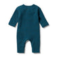 Wilson & Frenchy Organic Waffle Slouch Growsuit Legion Blue Fleck