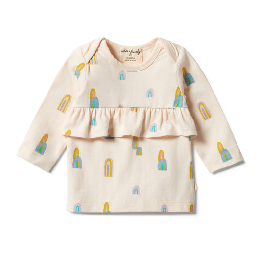 Wilson & Frenchy Organic Ruffle Top Rainbow Mountains