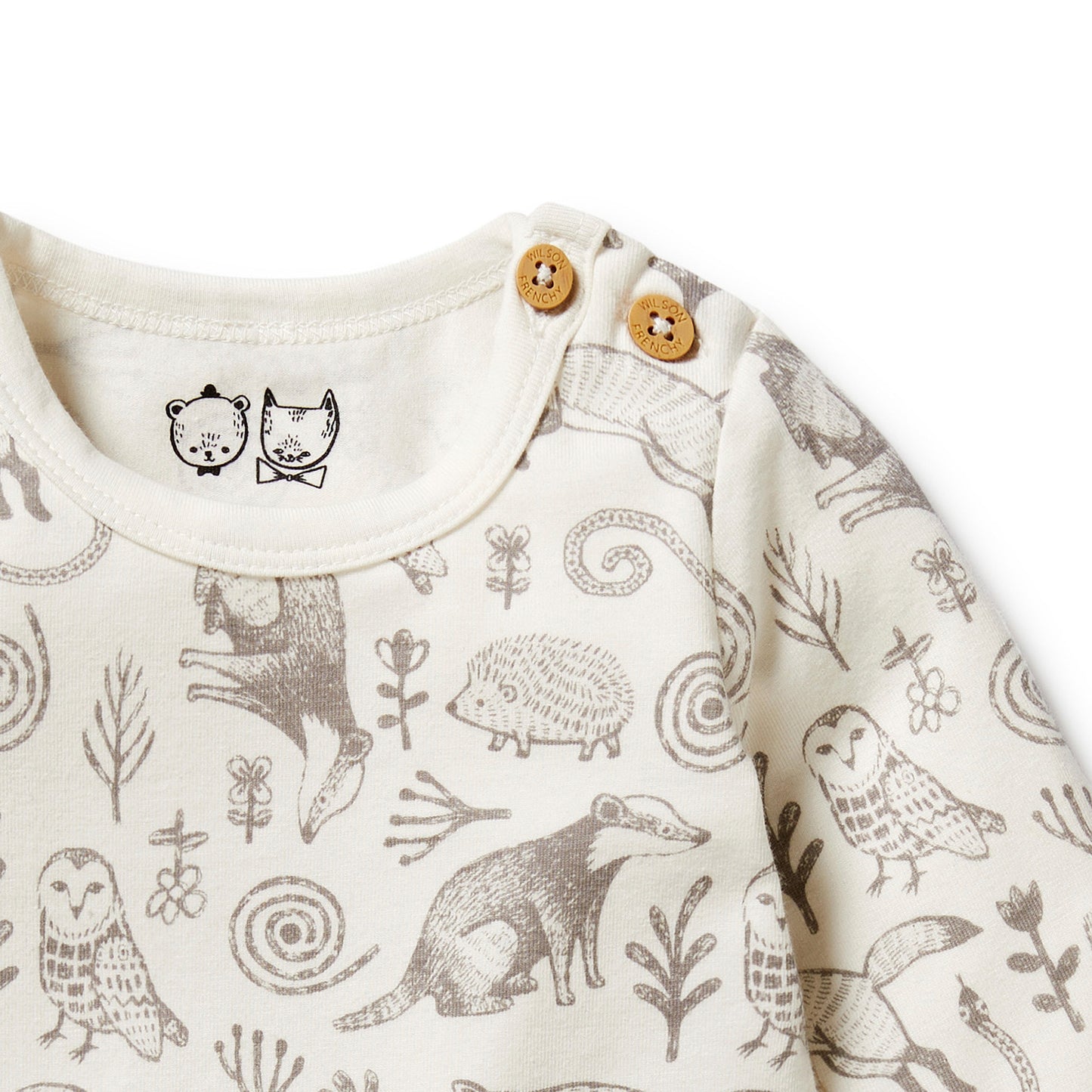 Wilson & Frenchy Organic Bodysuit Tribal Woods