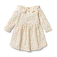 Wilson & Frenchy Organic Waffle Ruffle Dress Winter Bloom