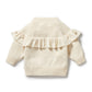 Wilson & Frenchy Knitted Ruffle Cardigan Ecru