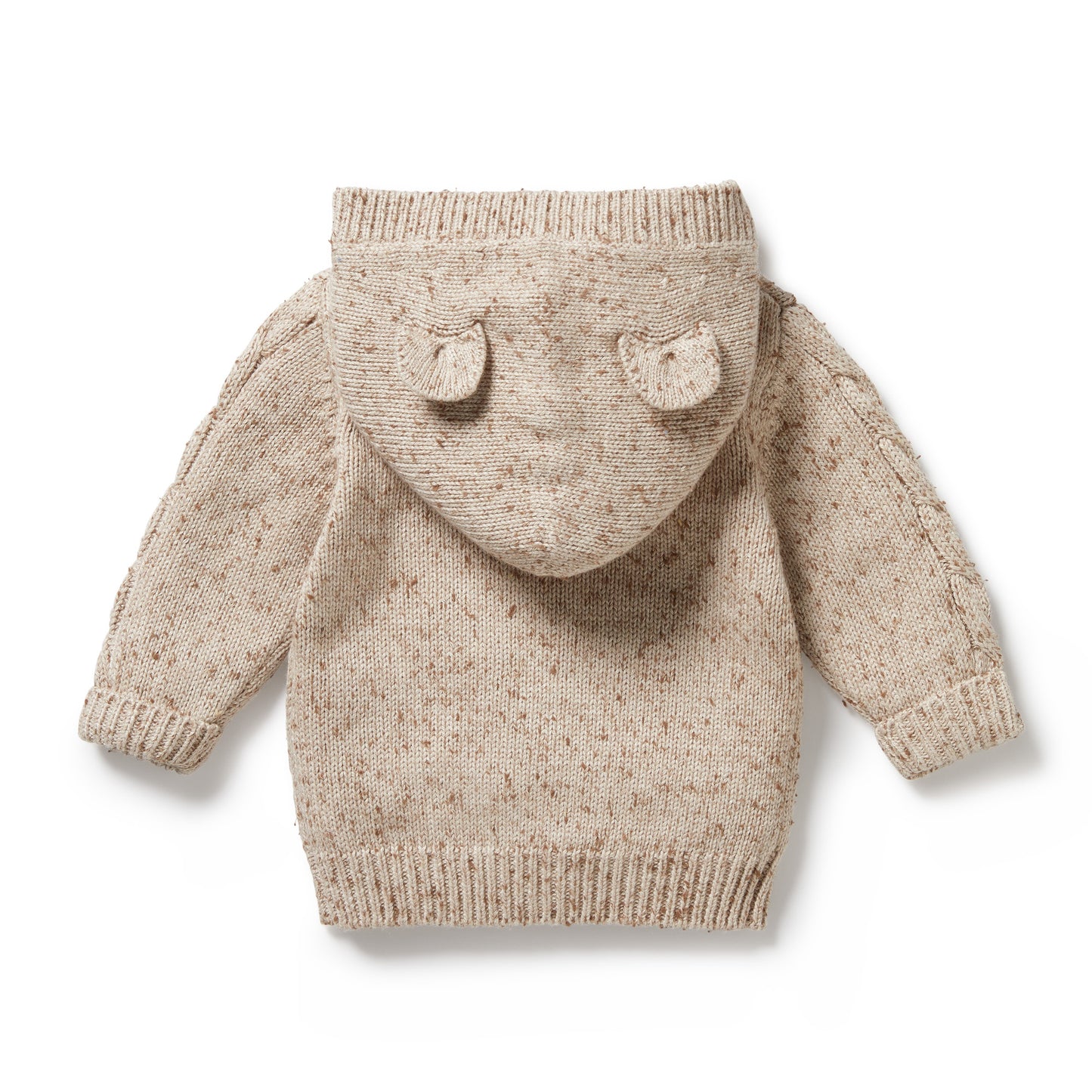 Wilson & Frenchy Knitted Cable Jacket Almond Fleck