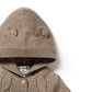 Wilson & Frenchy Knitted Cable Jacket Walnut