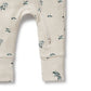 Wilson & Frenchy Organic Waffle Zipsuit Little Olive