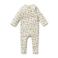 Wilson & Frenchy Organic Zipsuit with Feet Twilight Leaf