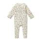 Wilson & Frenchy Organic Zipsuit with Feet Twilight Leaf
