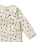 Wilson & Frenchy Organic Zipsuit with Feet Twilight Leaf