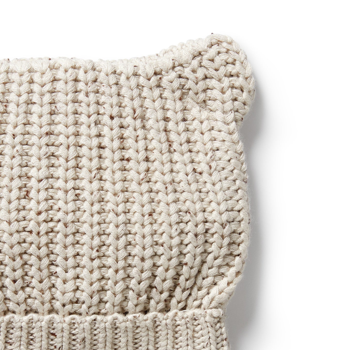 Wilson & Frenchy Organic Knitted Bear Hat Cookie & Cream
