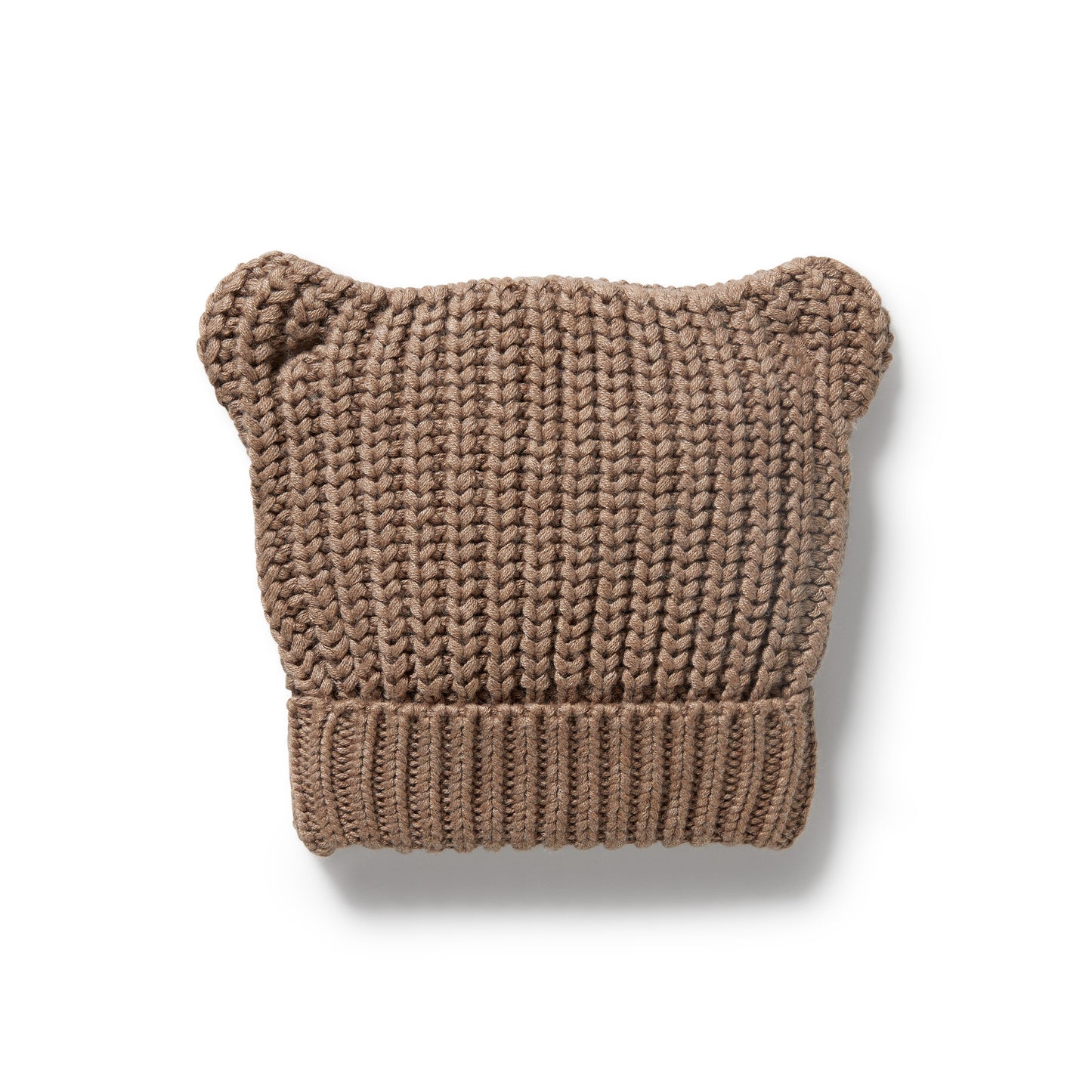 Wilson & Frenchy Organic Knitted Bear Hat Coco Speckle