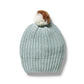 Wilson & Frenchy Organic Knitted Hat Duck Egg