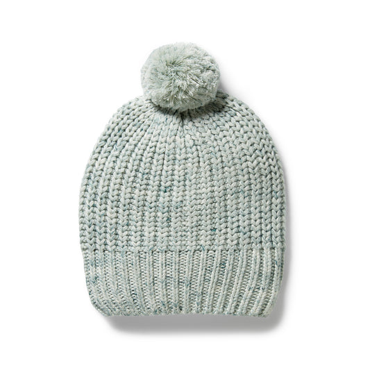 Wilson & Frenchy Organic Knitted Hat Moss Speckle