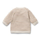 Wilson & Frenchy Organic Knitted Kimono Cardigan Cinnamon Stripe