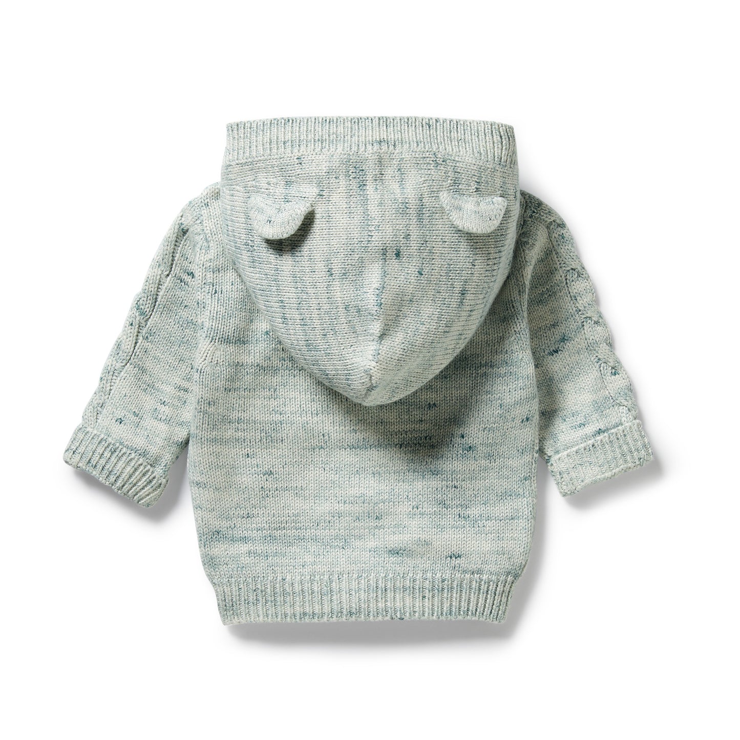 Wilson & Frenchy Knitted Cable Jacket Moss Speckle