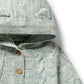 Wilson & Frenchy Knitted Cable Jacket Moss Speckle