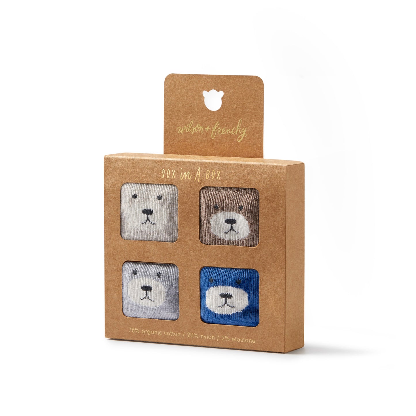 Wilson & Frenchy 4 Pack Baby Socks Oat, Cloud, Blue, Walnut