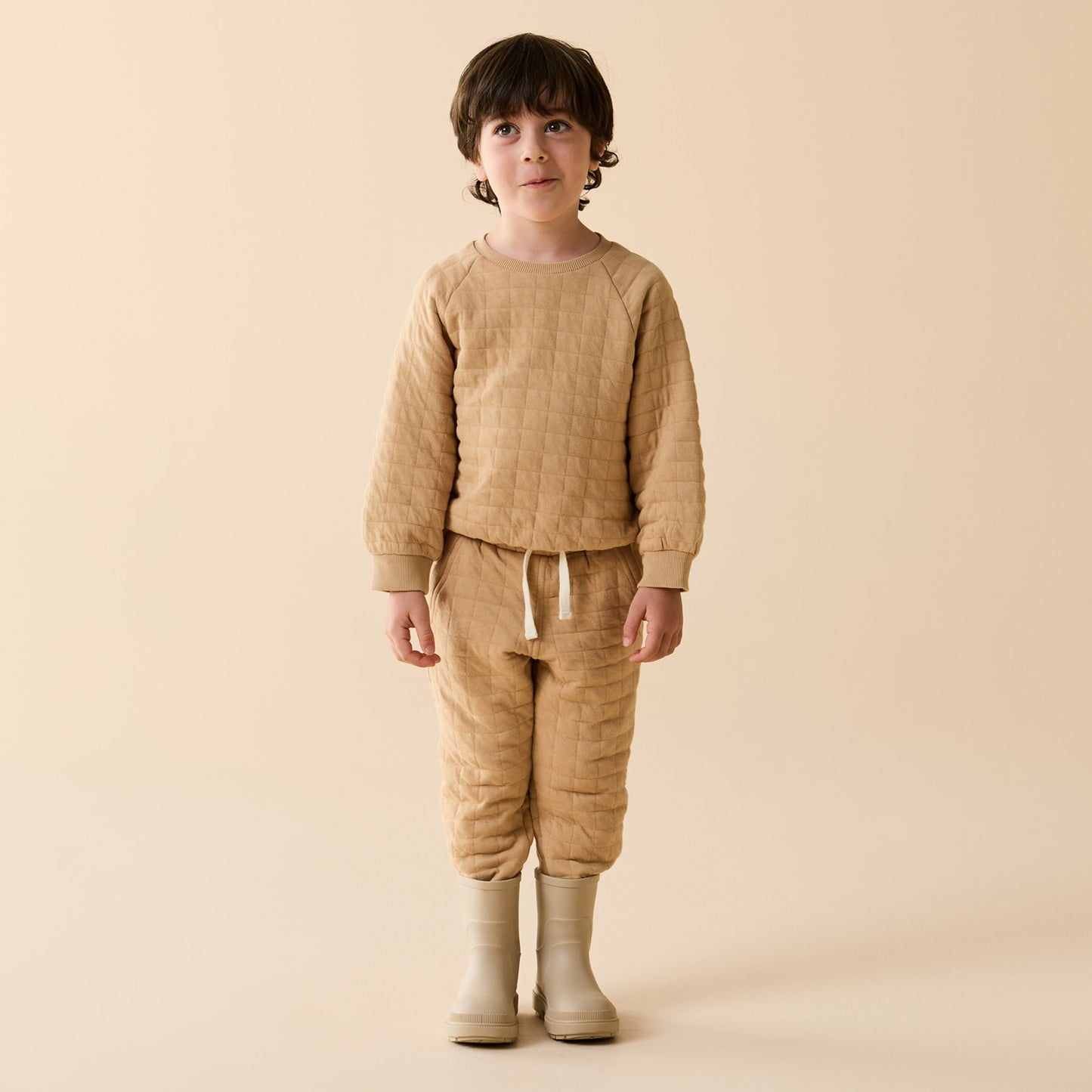 Wilson & Frenchy Organic Quilted Sweat Honey Fawn