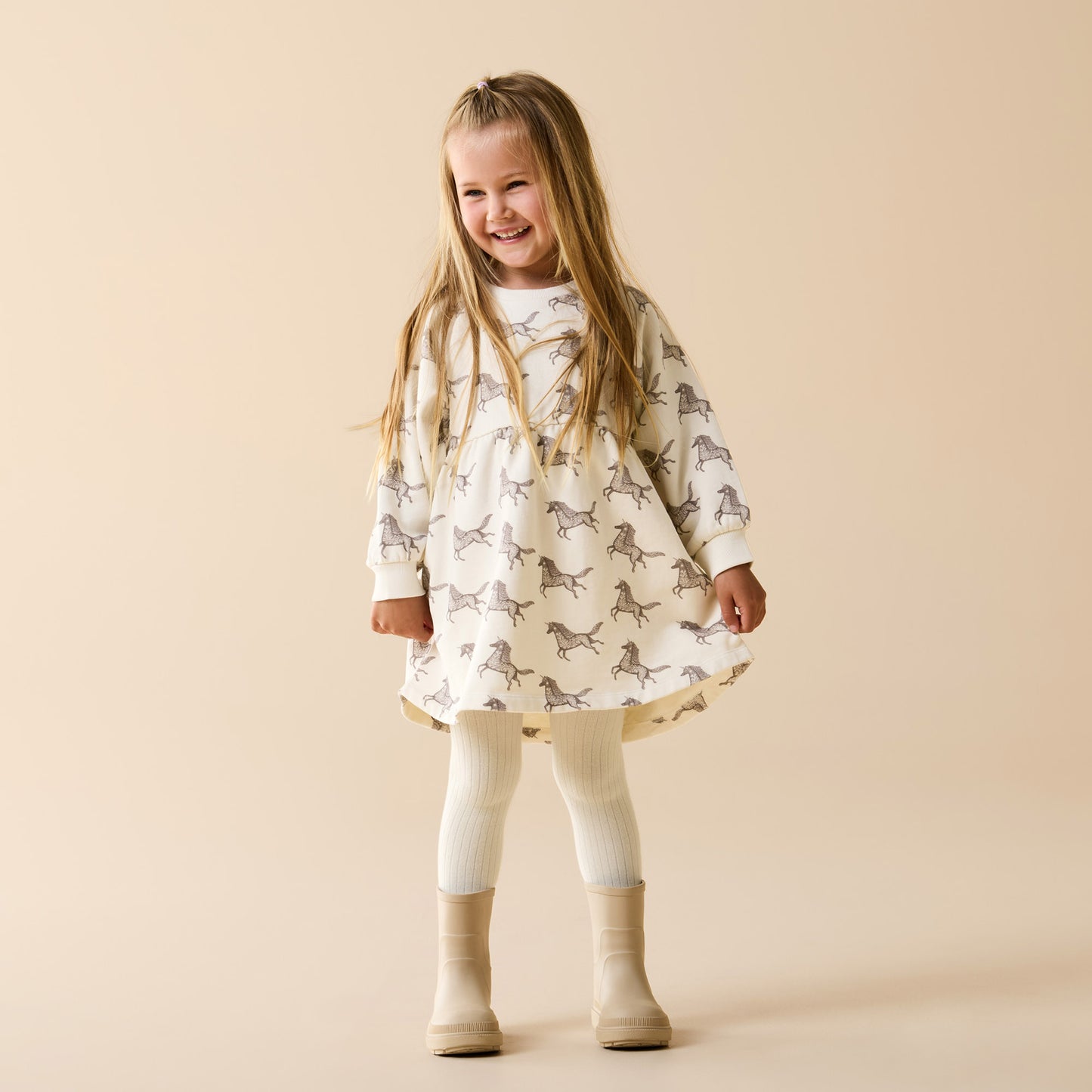 Wilson & Frenchy Organic Terry Sweat Dress Little Unicorn