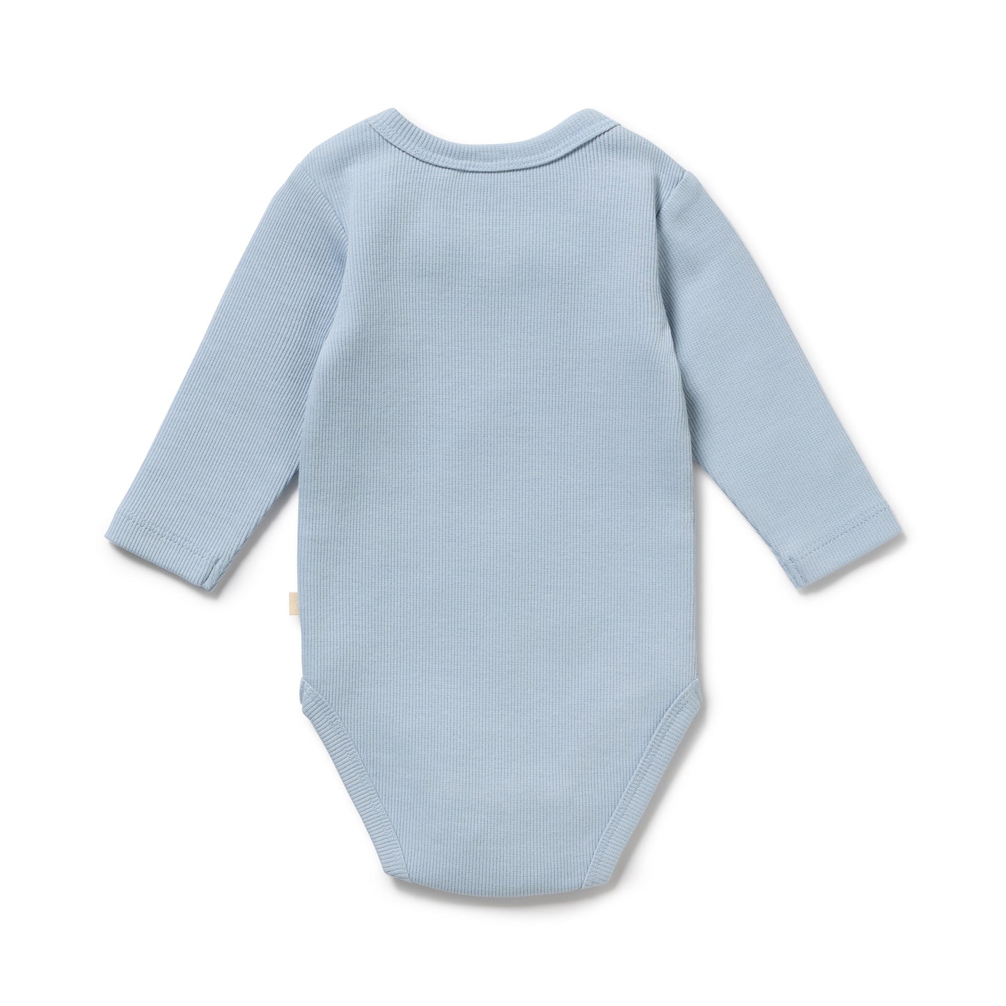 Wilson & Frenchy Organic Rib Long Sleeved Bodysuit Storm Blue