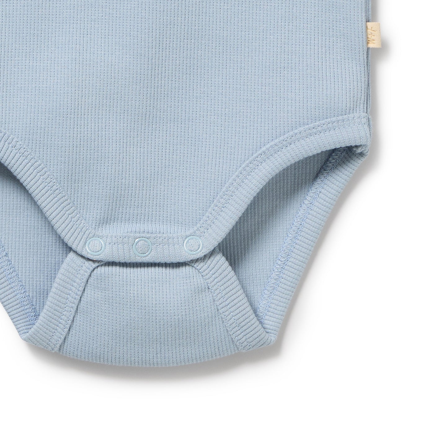 Wilson & Frenchy Organic Rib Long Sleeved Bodysuit Storm Blue