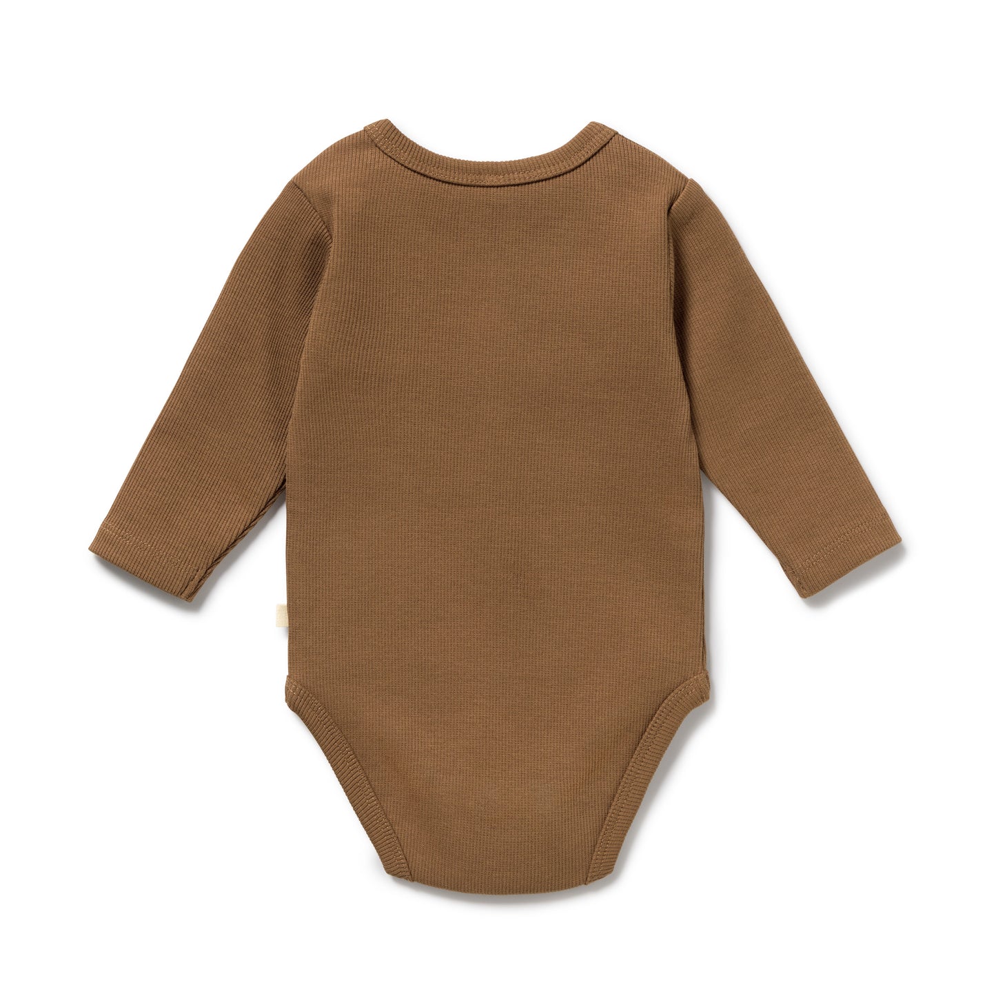 Wilson & Frenchy Organic Rib Long Sleeved Bodysuit Nutmeg
