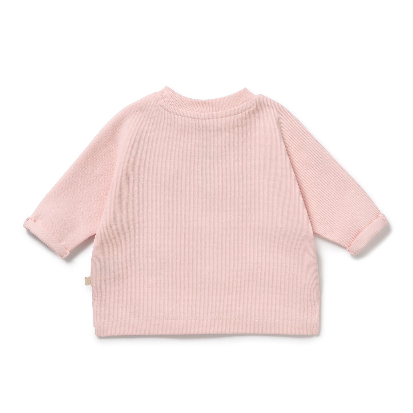 Wilson & Frenchy Organic Rib Long Sleeved Top Strawberry Cream