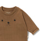 Wilson & Frenchy Organic Rib Long Sleeved Top Nutmeg