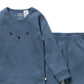 Wilson & Frenchy Organic Rib Long Sleeved Pyjamas Twilight Blue