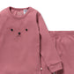 Wilson & Frenchy Organic Rib Long Sleeved Pyjamas Plum