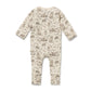 Wilson & Frenchy Organic Zipsuit with Feet Foxglove Forest