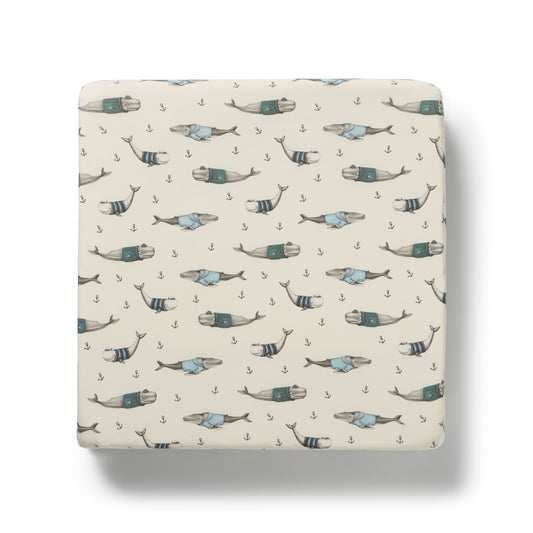 Wilson & Frenchy Organic Cot Sheet Woolly Whales
