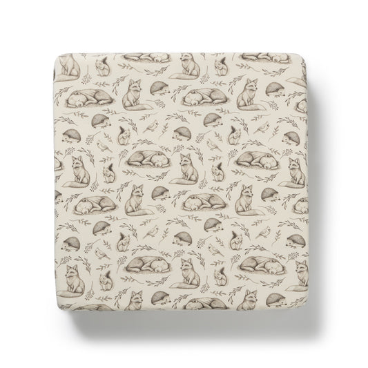 Wilson & Frenchy Organic Cot Sheet Foxglove Forest