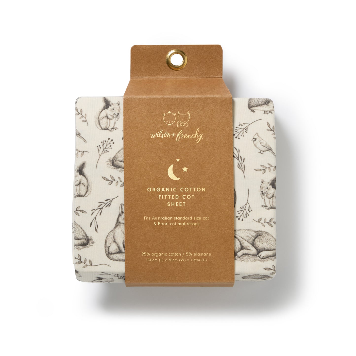 Wilson & Frenchy Organic Cot Sheet Foxglove Forest