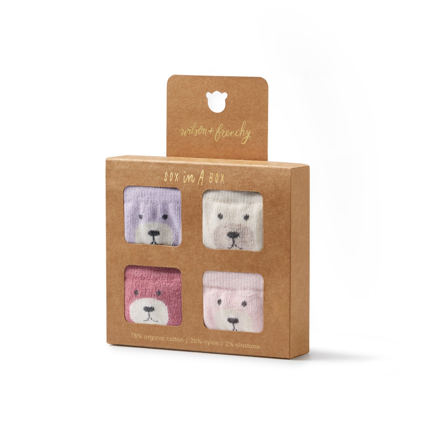 Wilson & Frenchy Organic 4pack Socks Plum | Strawberry Cream | Lilac | Buttermilk
