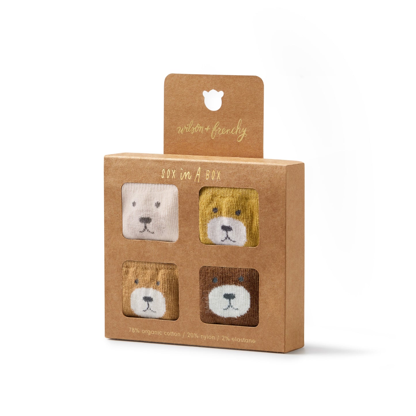 Wilson & Frenchy Organic 4pack Socks Ochre | Twig | Buttermilk | Nutmeg