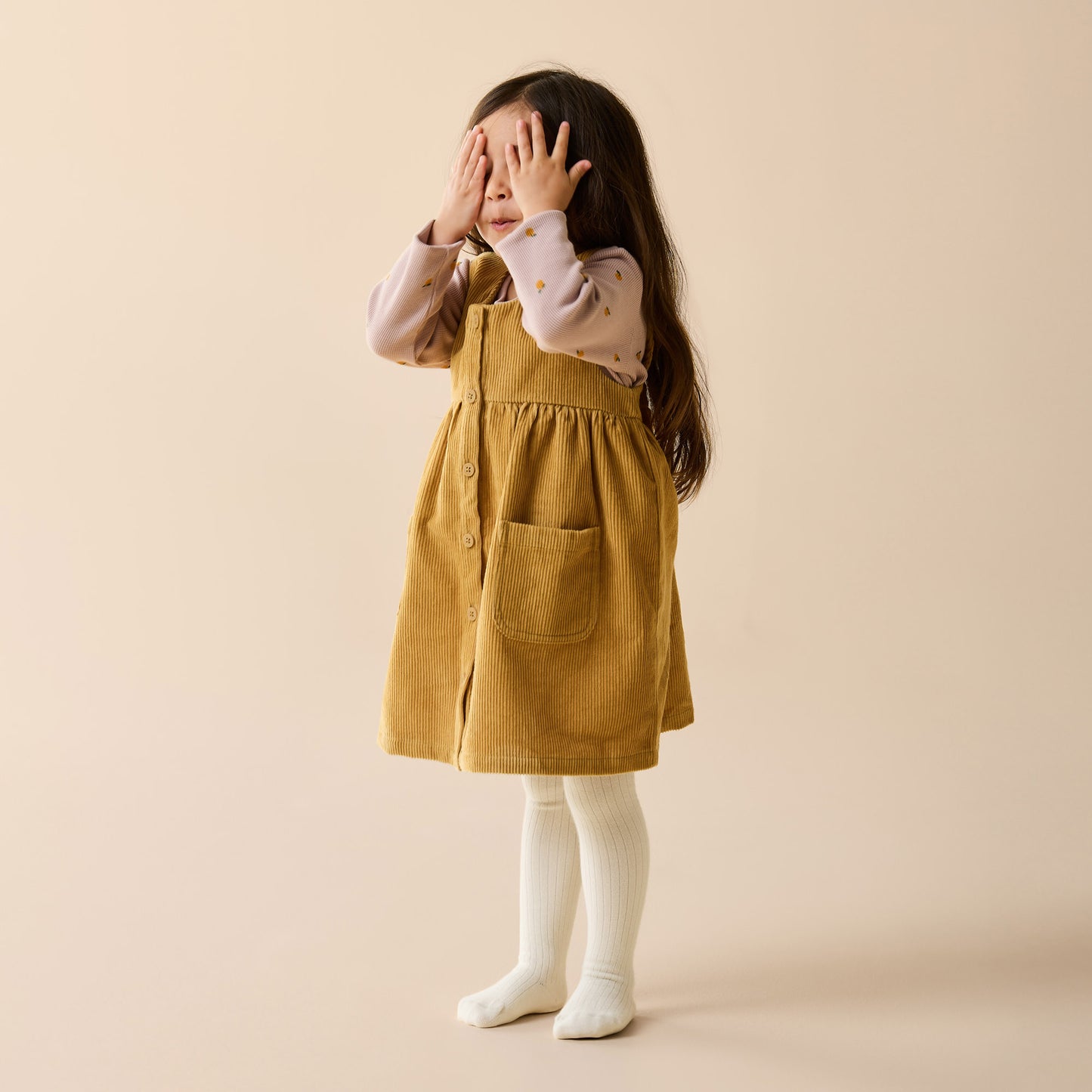 Wilson & Frenchy Organic Cord Dress Amber Glow